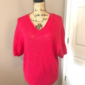 🍁🍂 Lg. GAP Short sleeve RED Sweater 🍂🍁